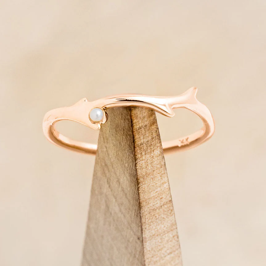 "ARTEMIS" STACKER - ANTLER-STYLE STACKING BAND WITH A BIRTHSTONE ACCENT - Image 18