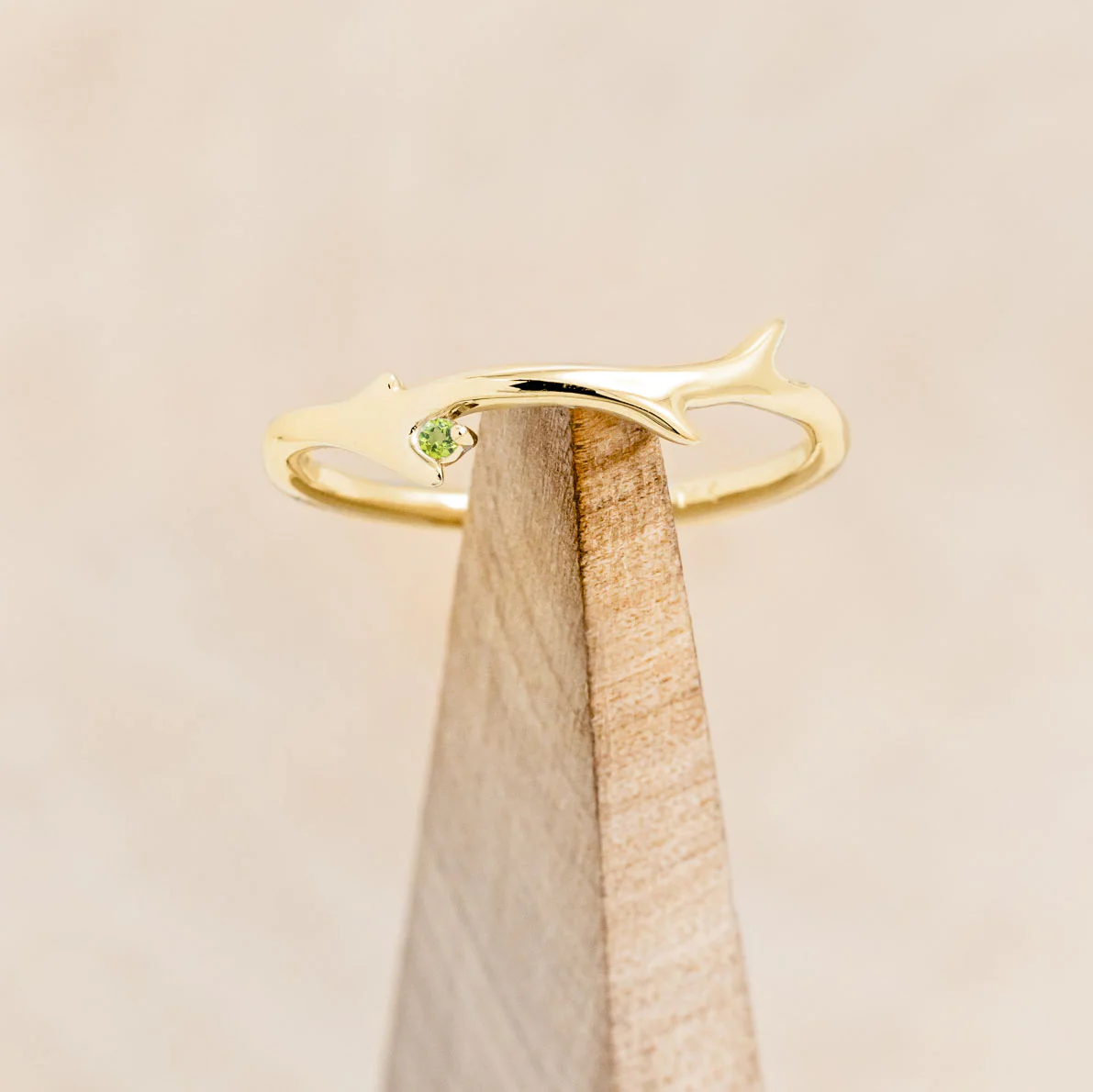 "ARTEMIS" STACKER - ANTLER-STYLE STACKING BAND WITH A BIRTHSTONE ACCENT - Image 23