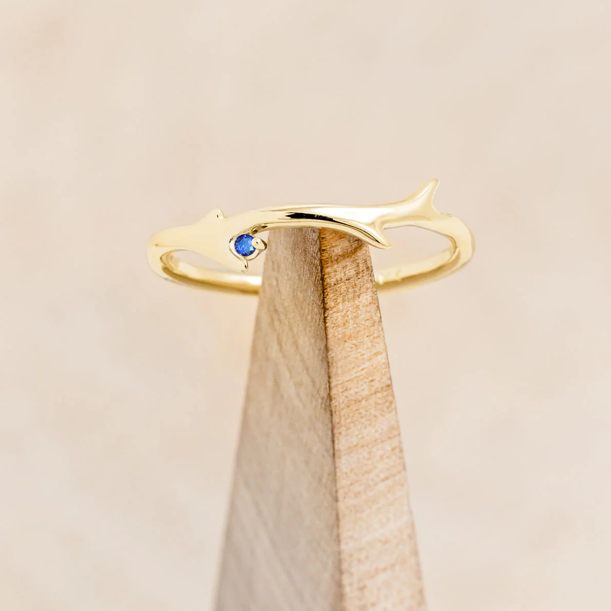 "ARTEMIS" STACKER - ANTLER-STYLE STACKING BAND WITH A BIRTHSTONE ACCENT - Image 26