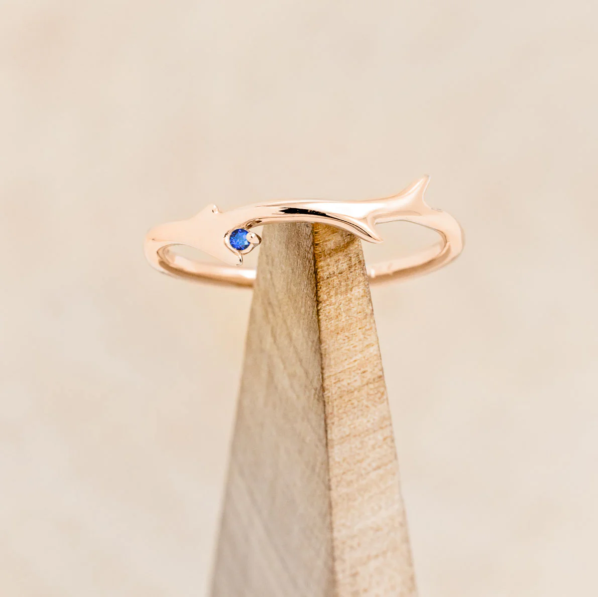 "ARTEMIS" STACKER - ANTLER-STYLE STACKING BAND WITH A BIRTHSTONE ACCENT - Image 27