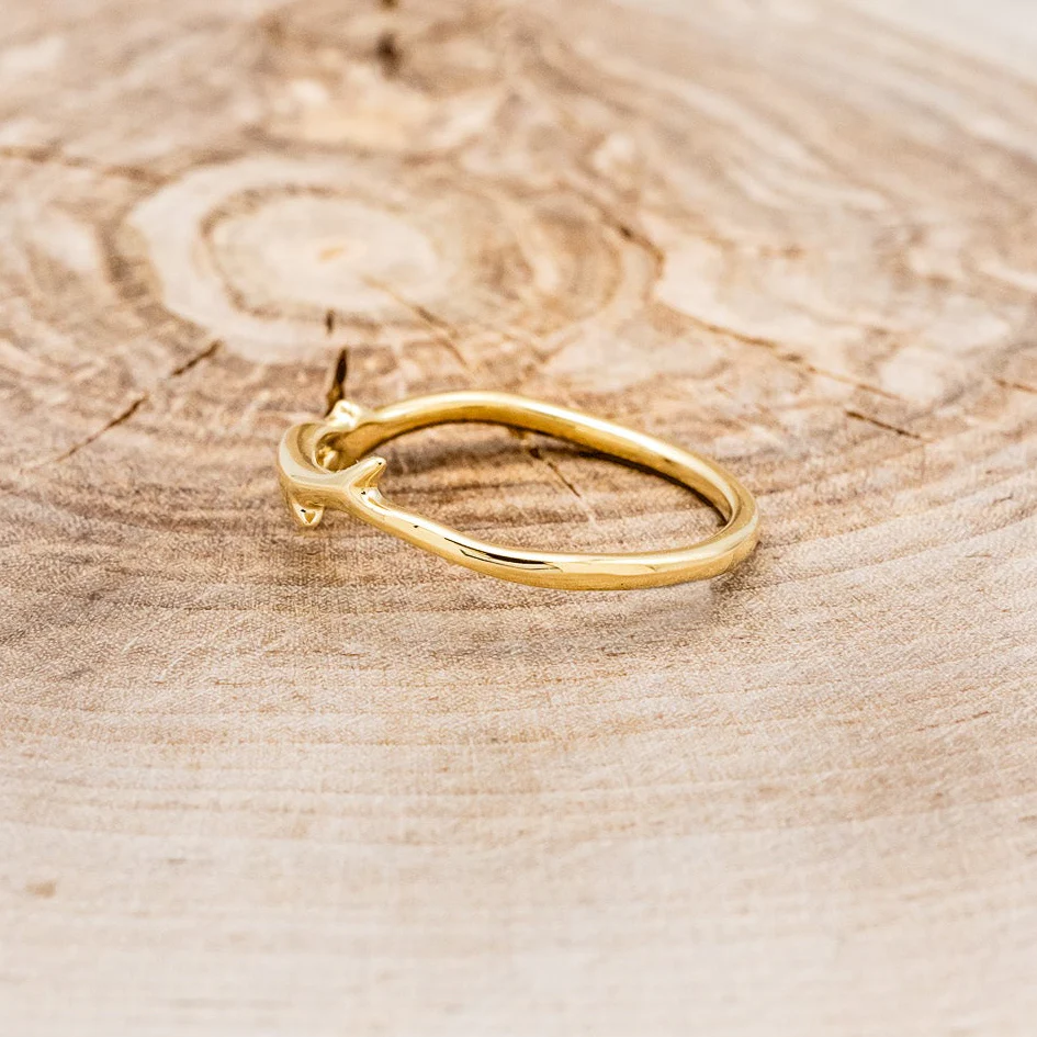 "ARTEMIS" STACKER - ANTLER-STYLE STACKING BAND WITH A BIRTHSTONE ACCENT - Image 38