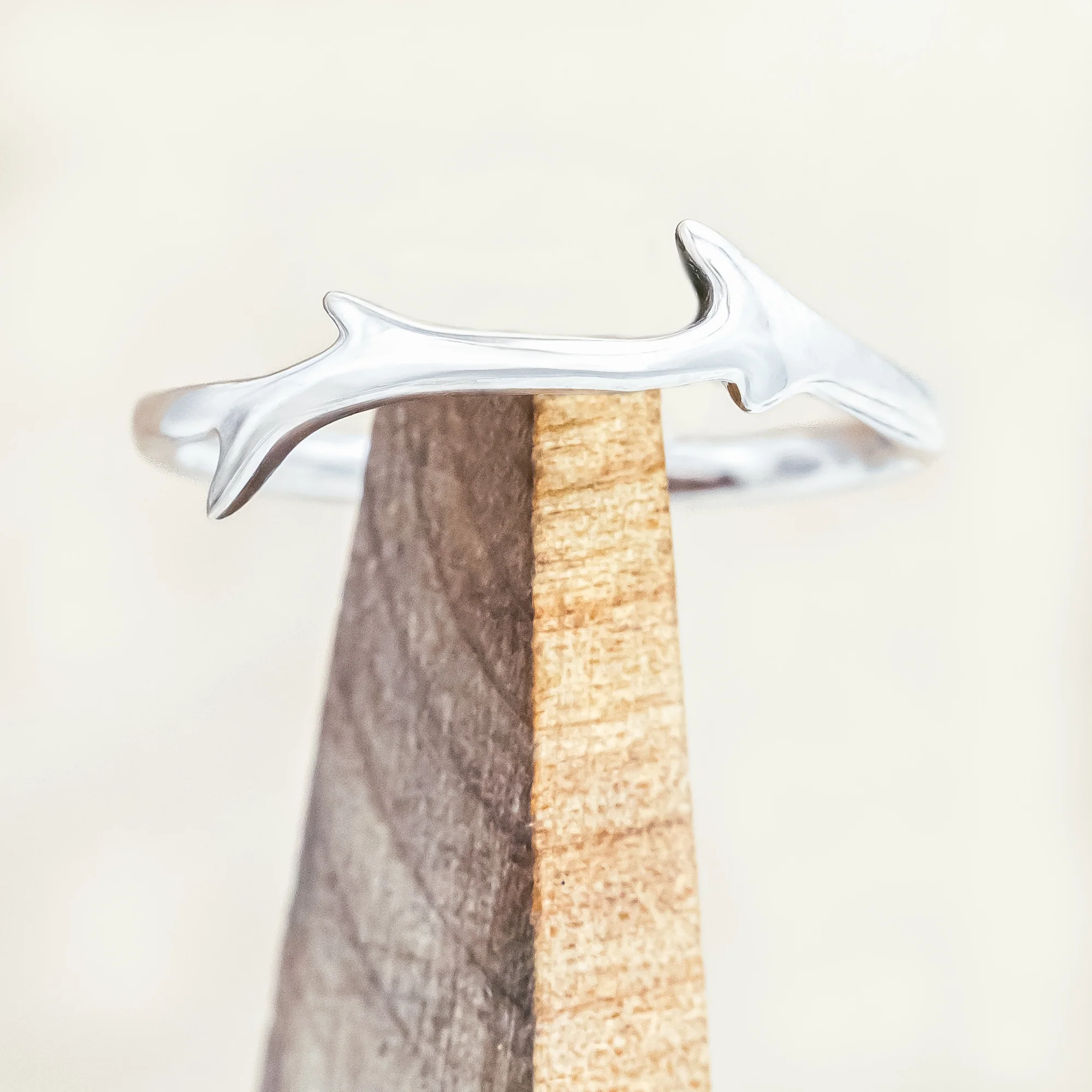 "ARTEMIS" - ENGAGEMENT RING WITH ANTLER-STYLE STACKING BAND - MOUNTING ONLY - SELECT YOUR OWN STONE - Image 18