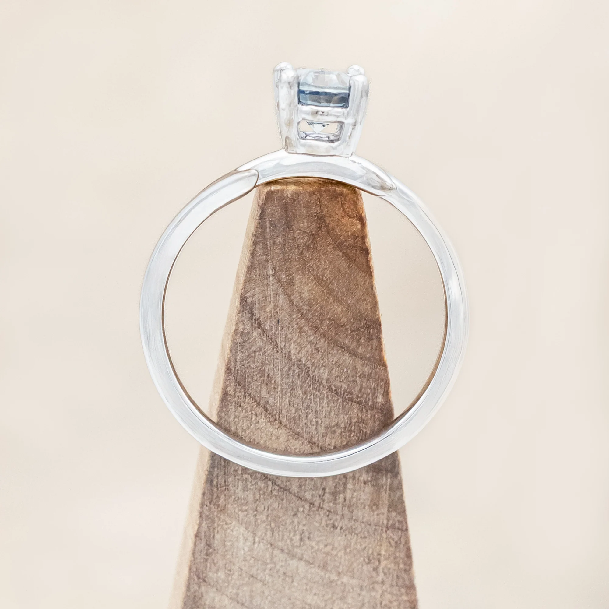"ARTEMIS" - ENGAGEMENT RING WITH ANTLER-STYLE STACKING BAND - MOUNTING ONLY - SELECT YOUR OWN STONE - Image 7