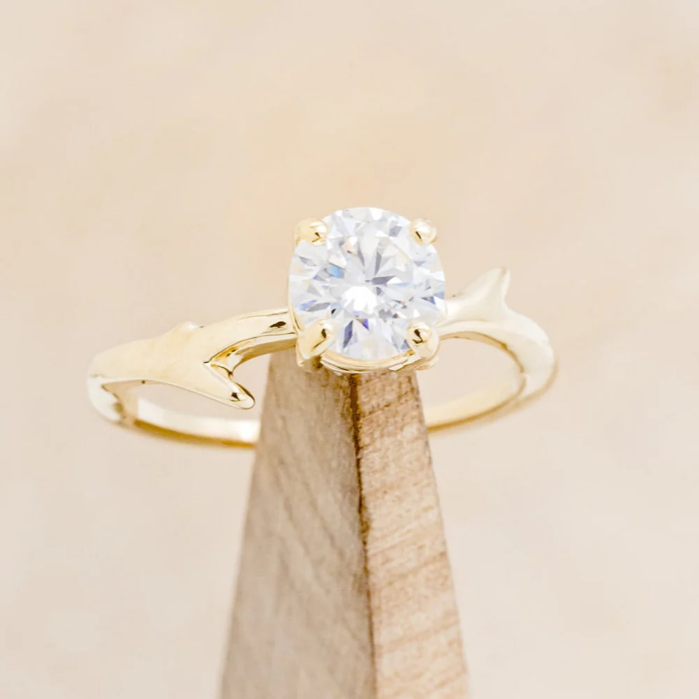 "ARTEMIS" - ENGAGEMENT RING WITH ANTLER-STYLE STACKING BAND - MOUNTING ONLY - SELECT YOUR OWN STONE - Image 17