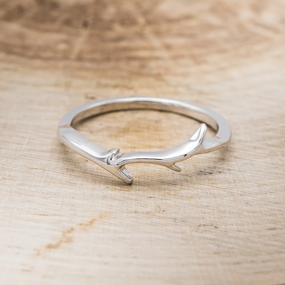 "ARTEMIS" STACKER - 14K GOLD ANTLER-STYLE STACKING BAND - Image 13