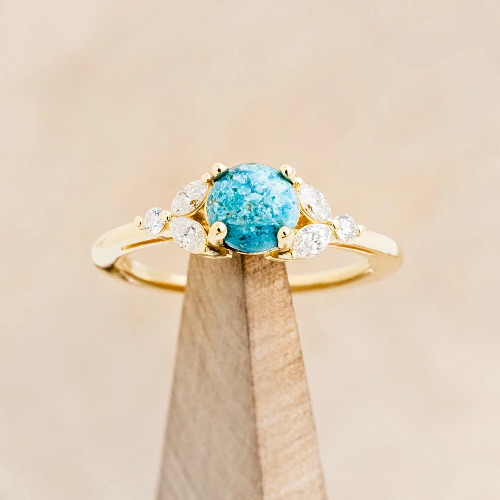 "BLOSSOM" - ROUND CUT ENGAGEMENT RING WITH DIAMOND ACCENTS - Image 11