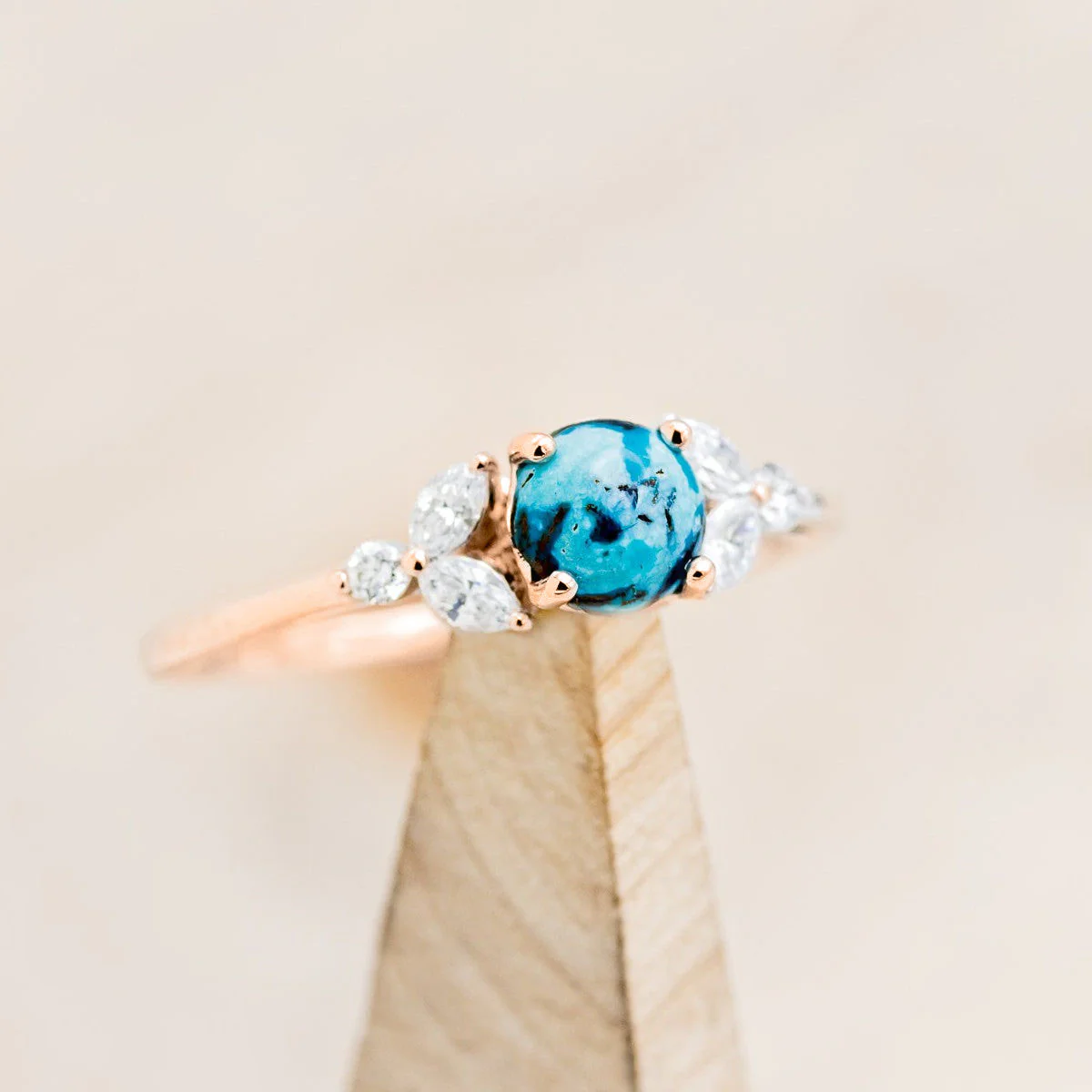 "BLOSSOM" - ROUND CUT ENGAGEMENT RING WITH DIAMOND ACCENTS - Image 13