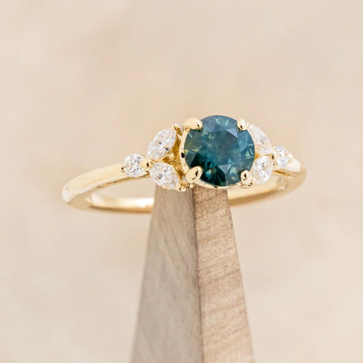 "BLOSSOM" - ROUND CUT ENGAGEMENT RING WITH DIAMOND ACCENTS - Image 23