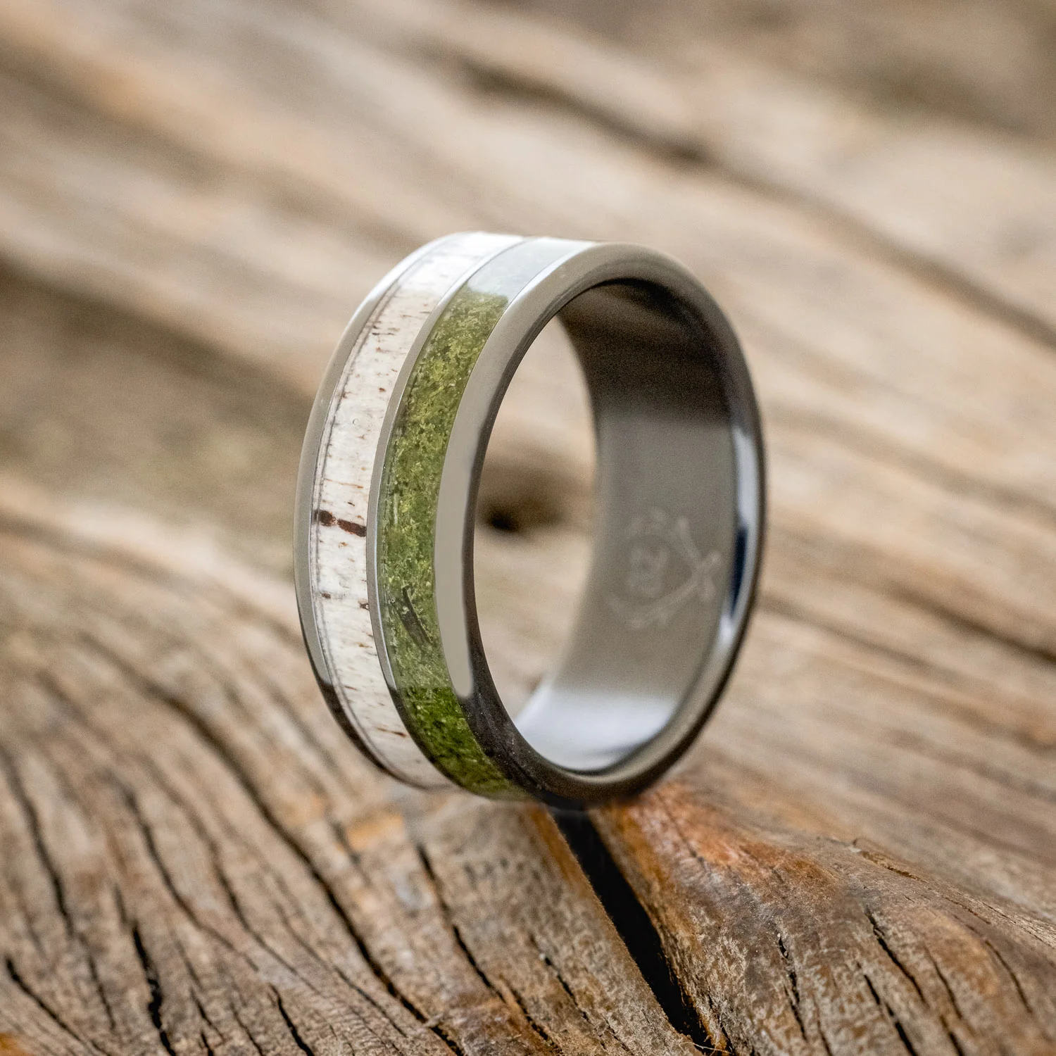 "DYAD" - MOSS & ANTLER WEDDING BAND - Image 10