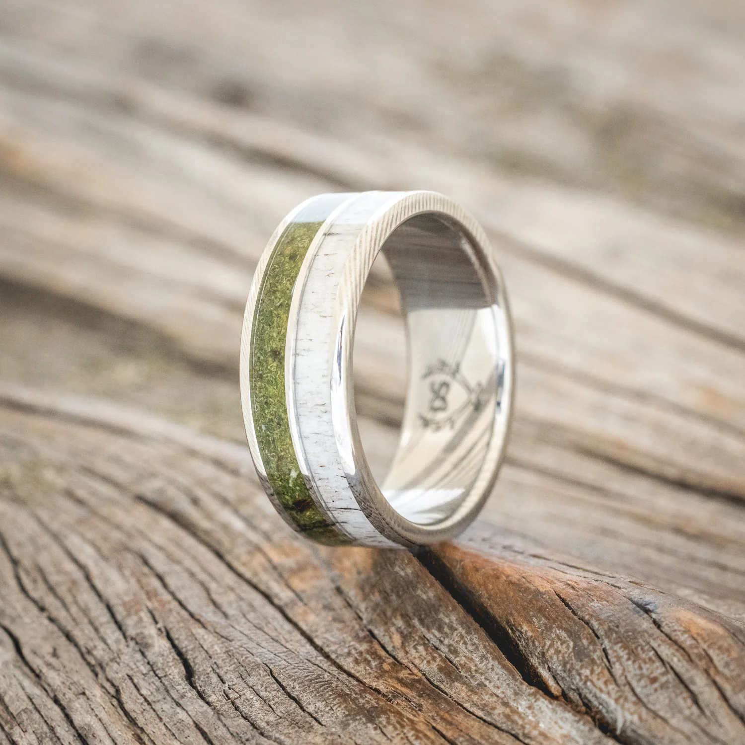 "DYAD" - MOSS & ANTLER WEDDING BAND - Image 13