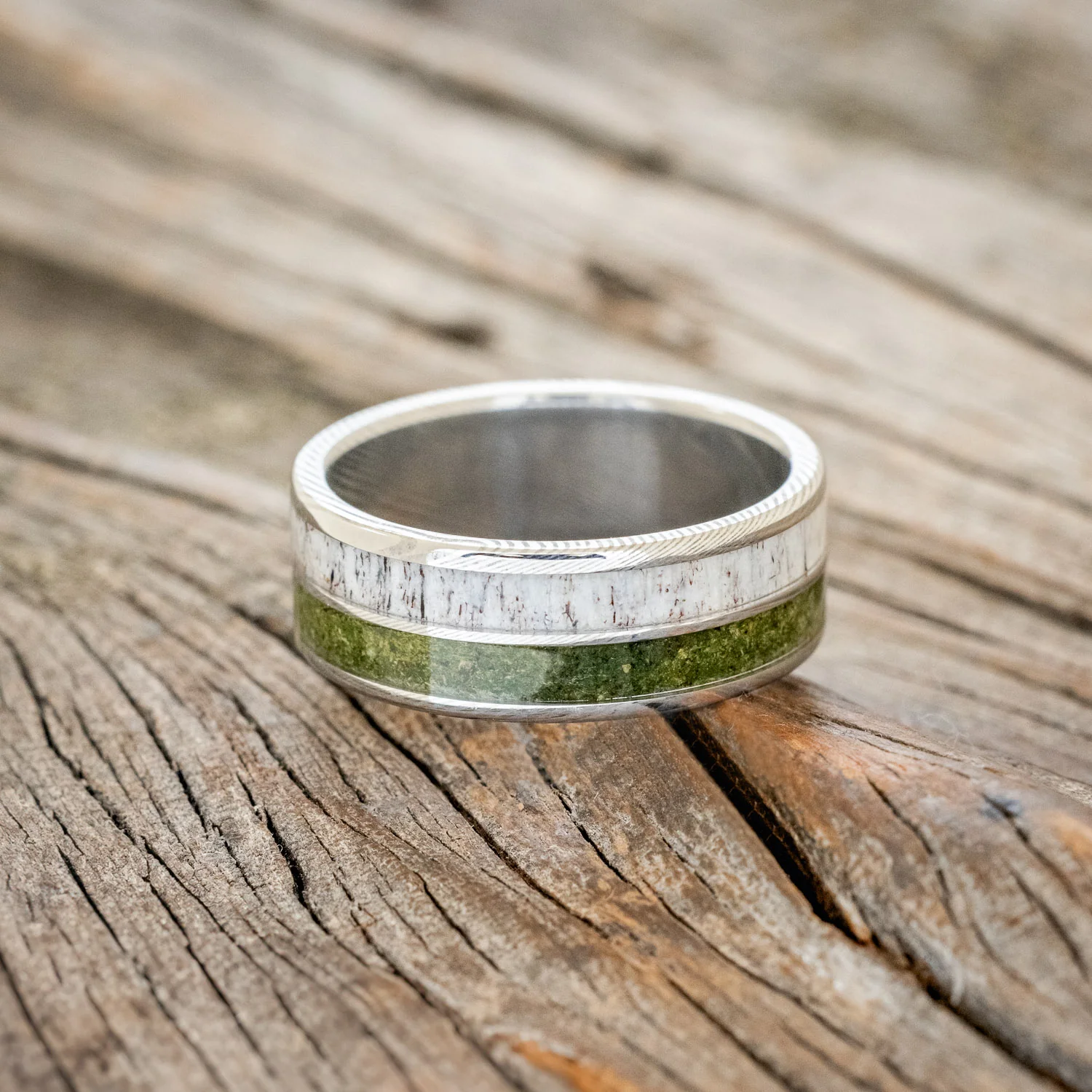 "DYAD" - MOSS & ANTLER WEDDING BAND - Image 15