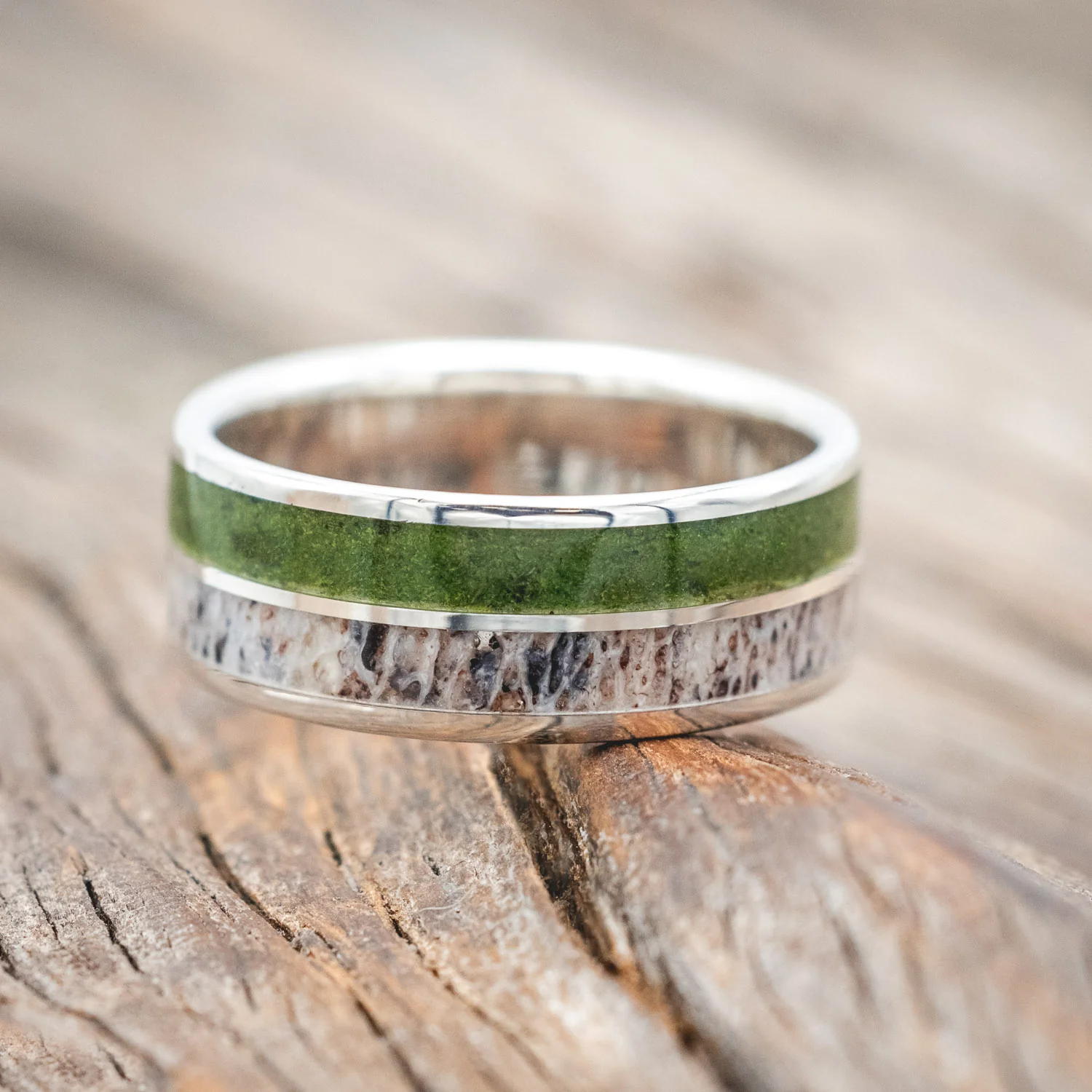 "DYAD" - MOSS & ANTLER WEDDING BAND - Image 18