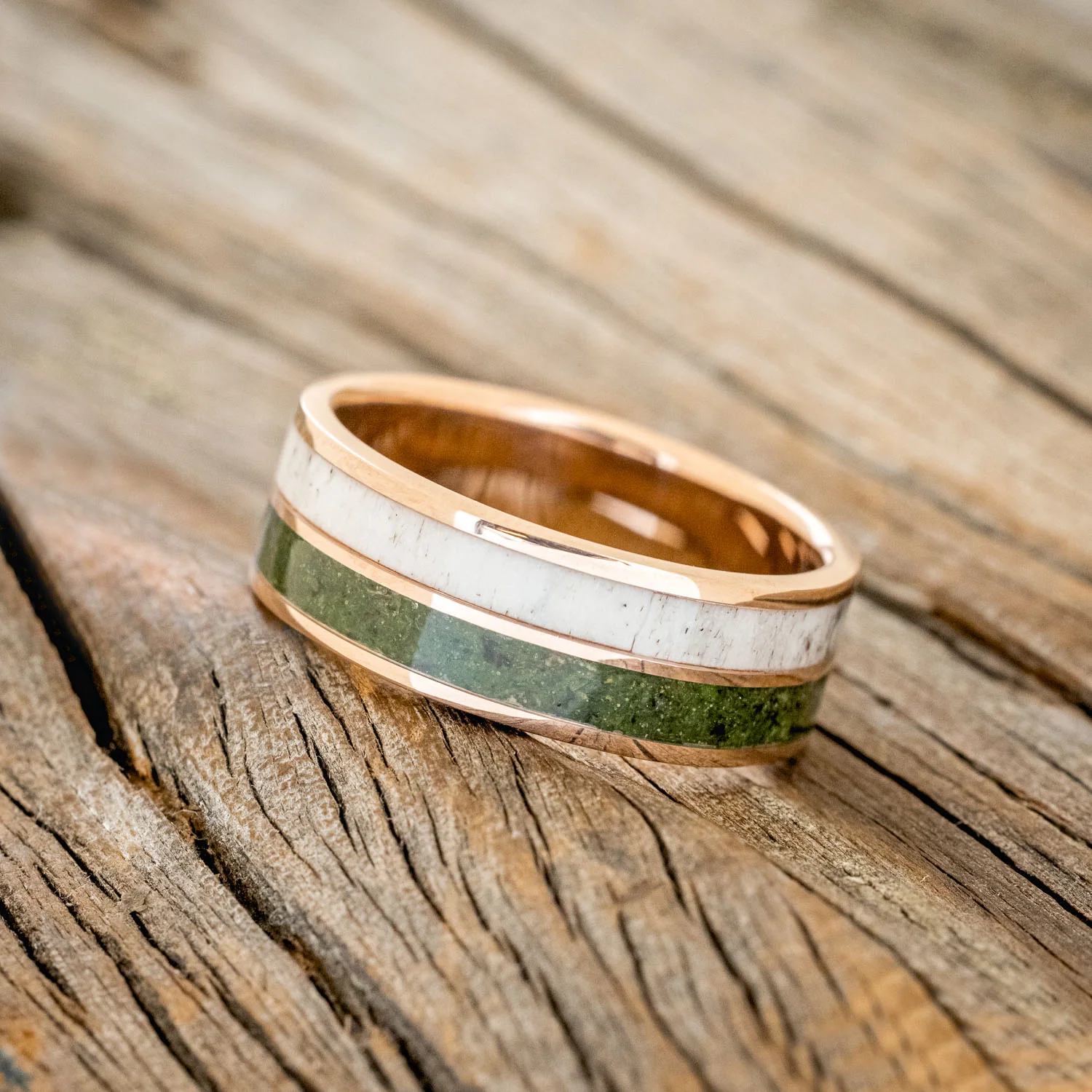 "DYAD" - MOSS & ANTLER WEDDING BAND - Image 20