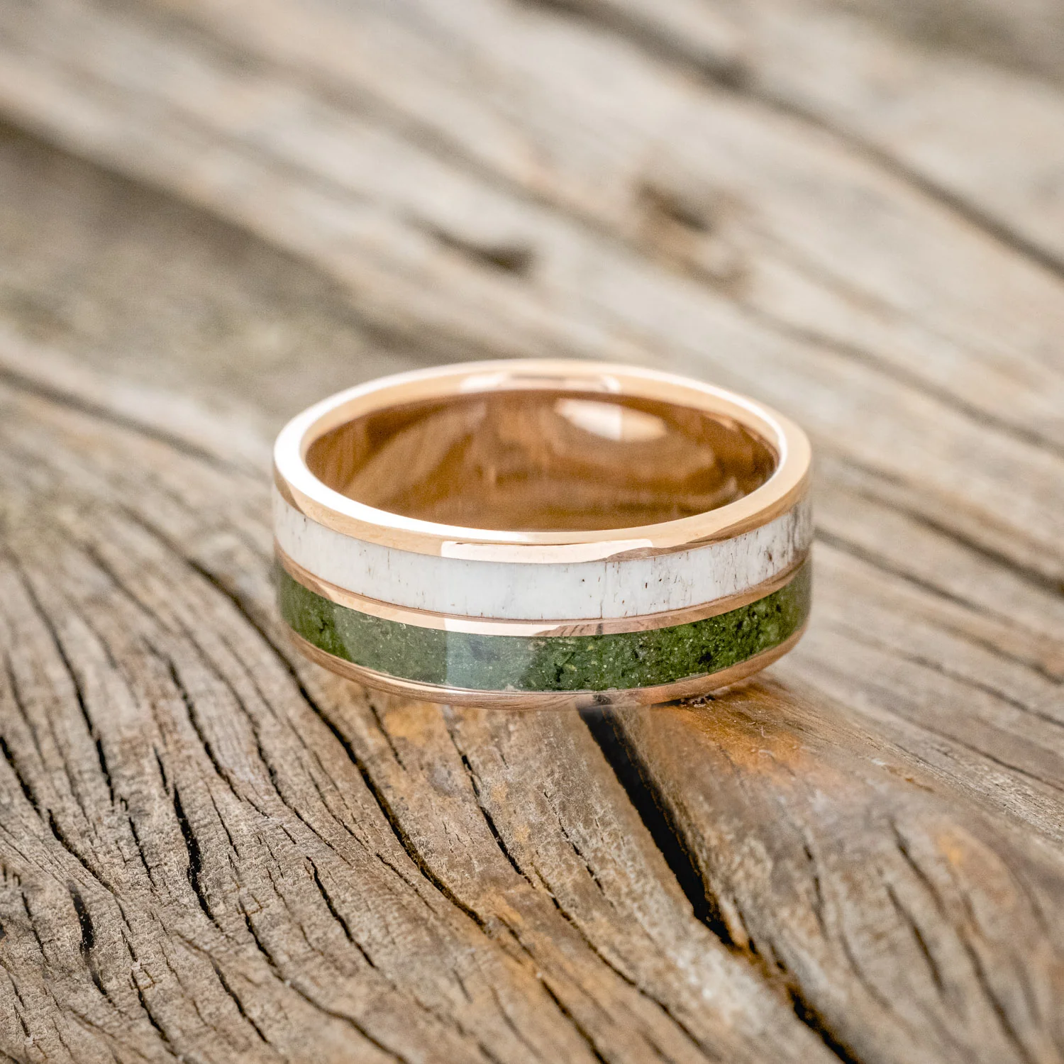 "DYAD" - MOSS & ANTLER WEDDING BAND - Image 21