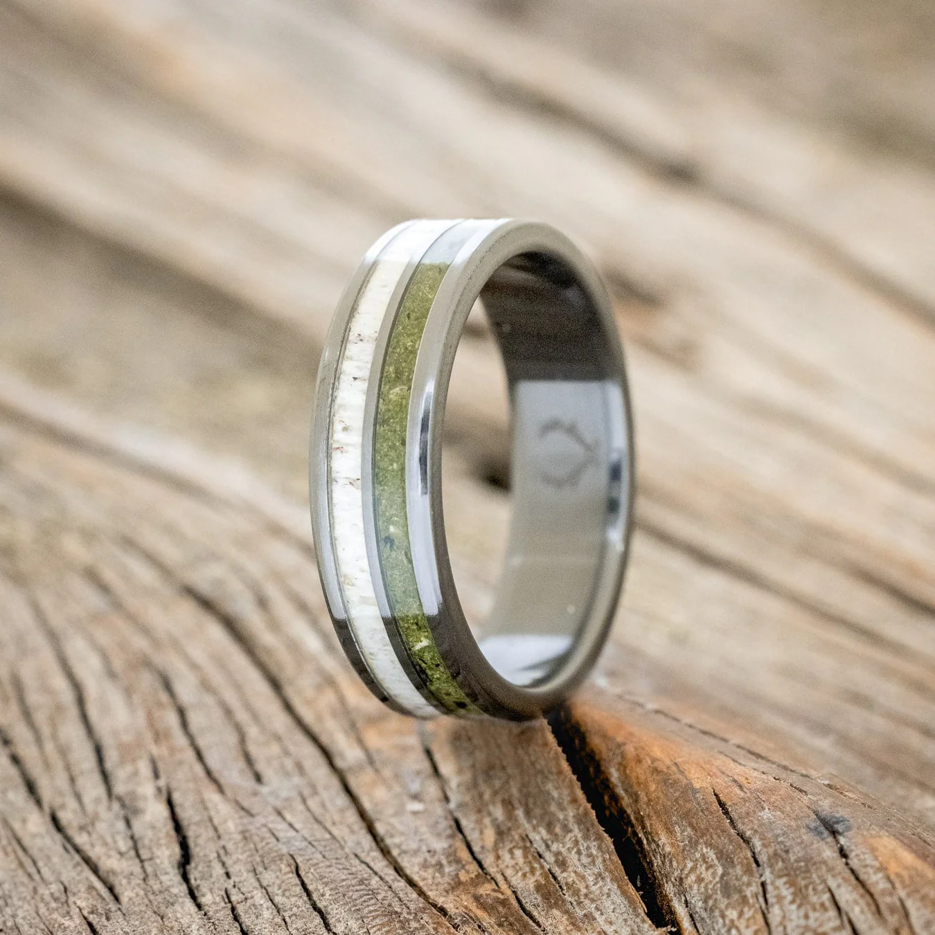 "DYAD" - MOSS & ANTLER WEDDING BAND - Image 22