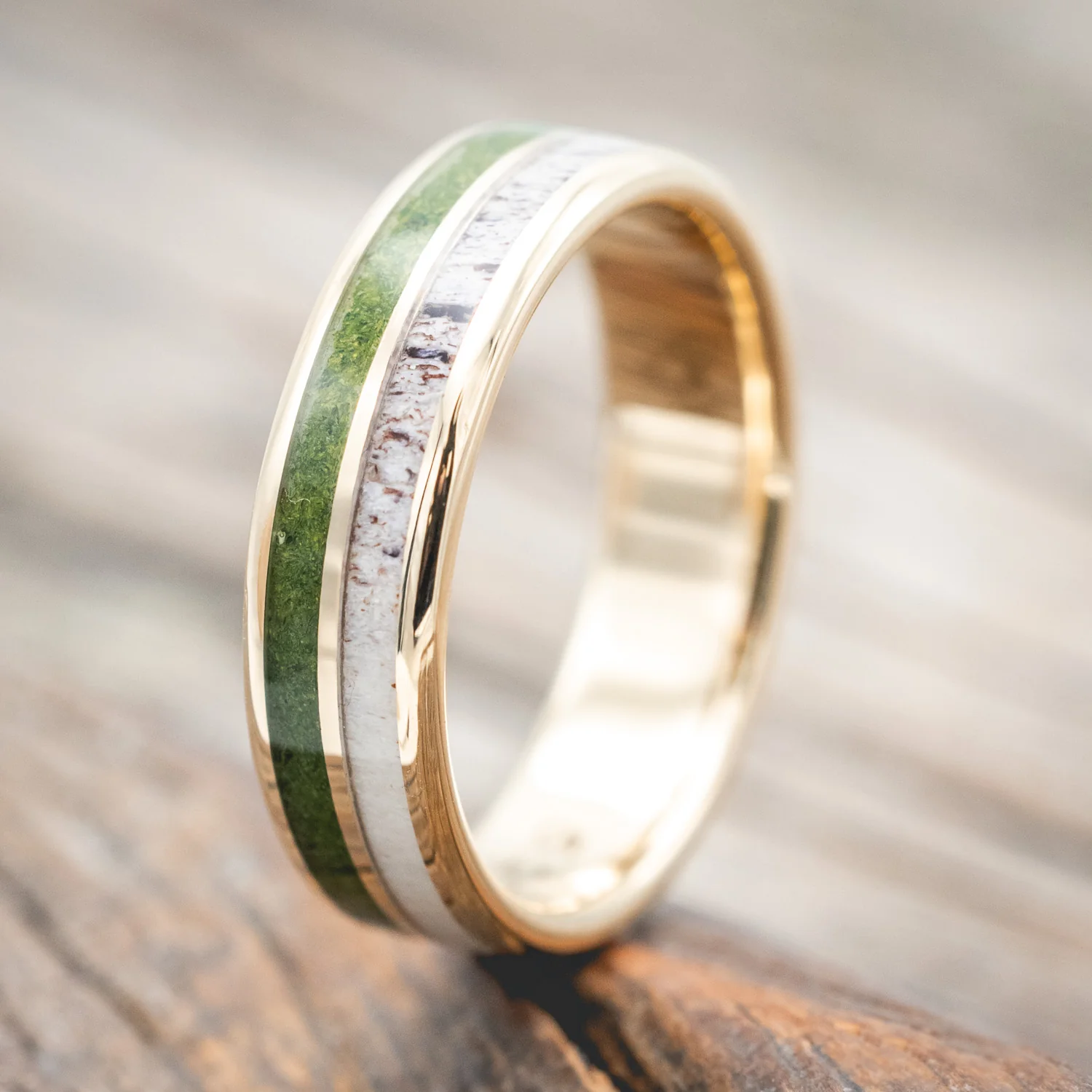 "DYAD" - MOSS & ANTLER WEDDING BAND - Image 24
