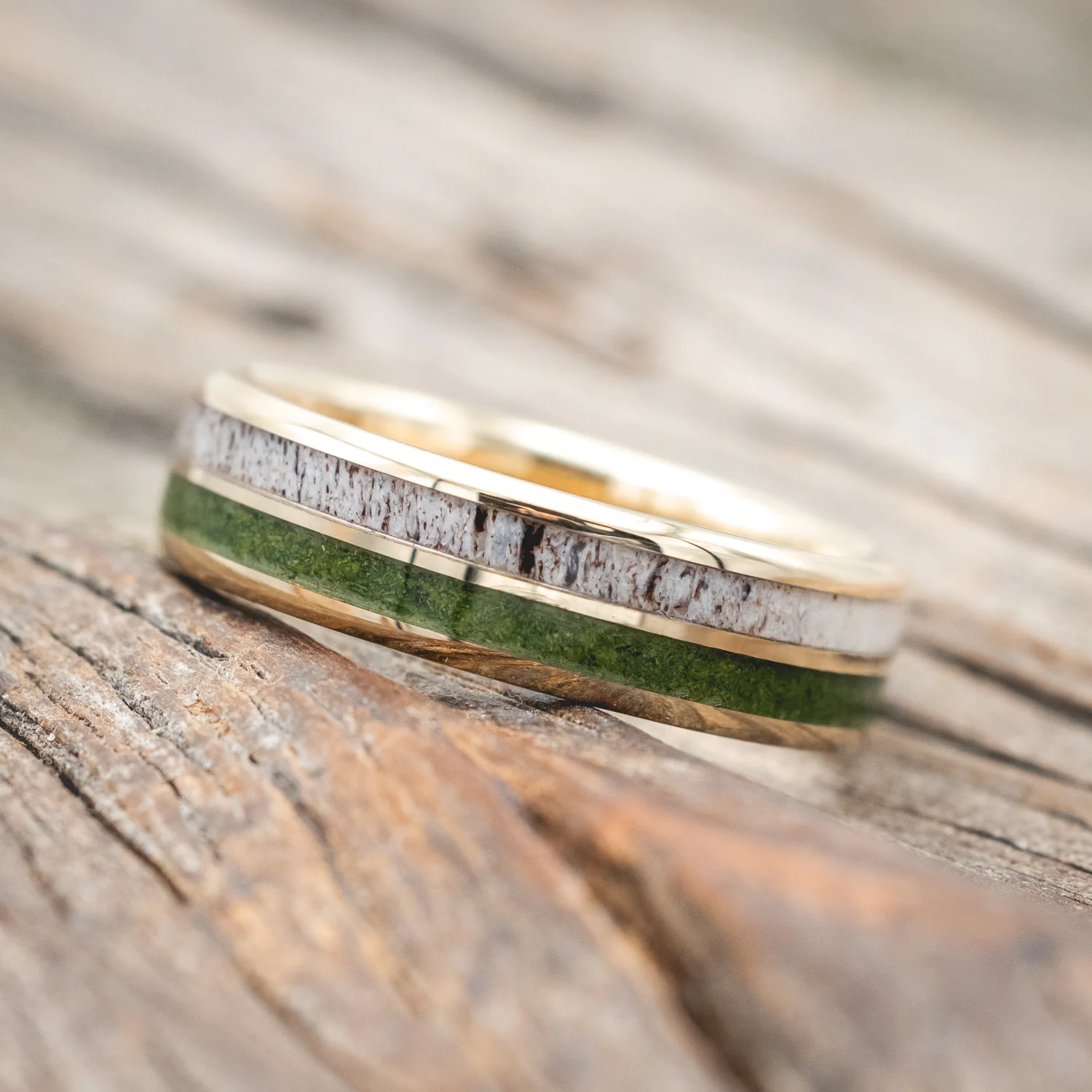 "DYAD" - MOSS & ANTLER WEDDING BAND - Image 25