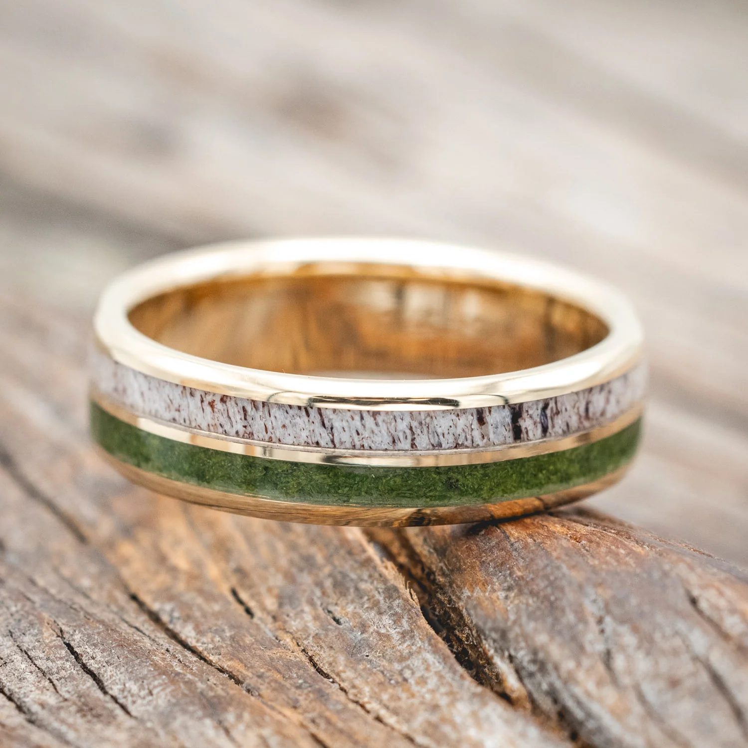 "DYAD" - MOSS & ANTLER WEDDING BAND - Image 26