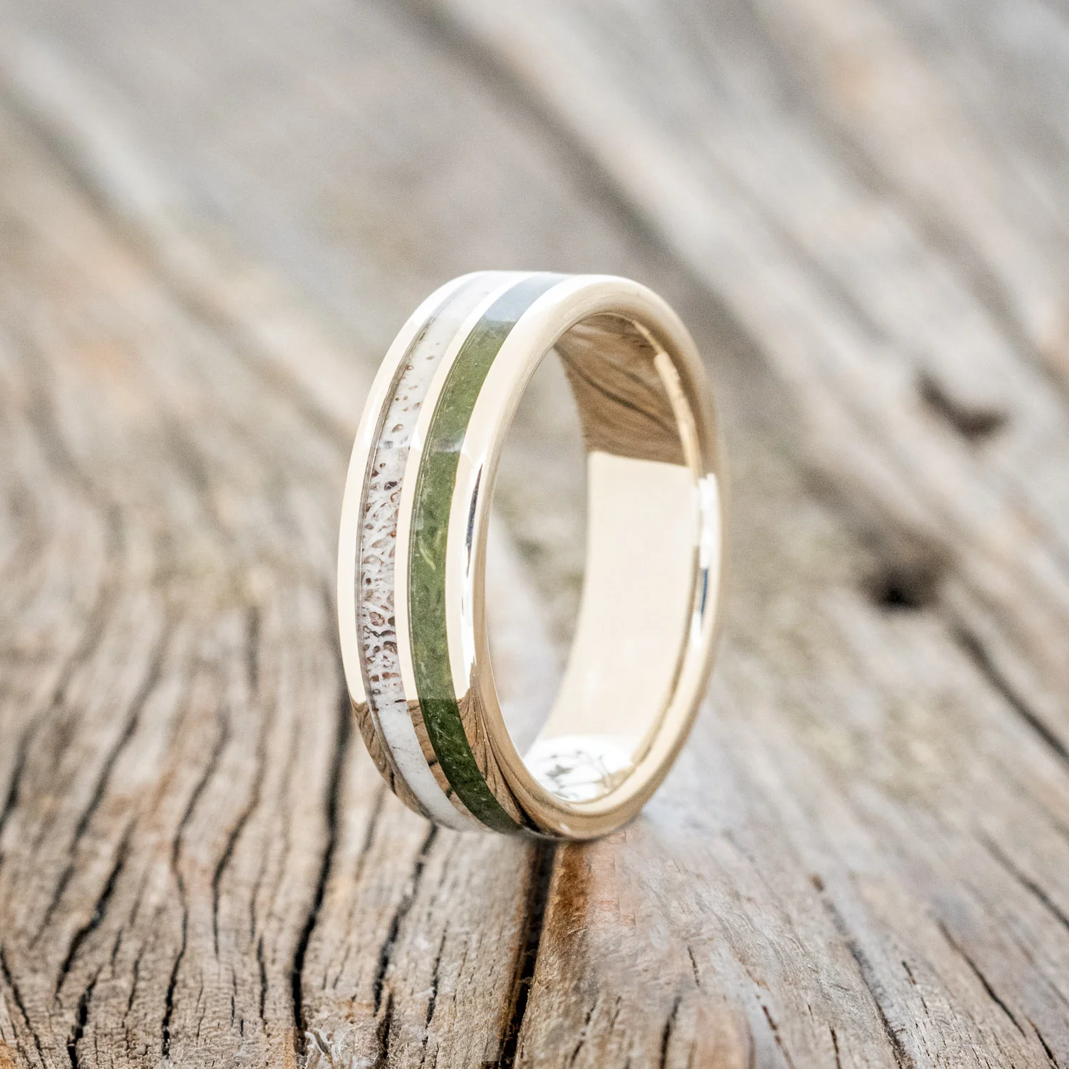 "DYAD" - MOSS & ANTLER WEDDING BAND - Image 27