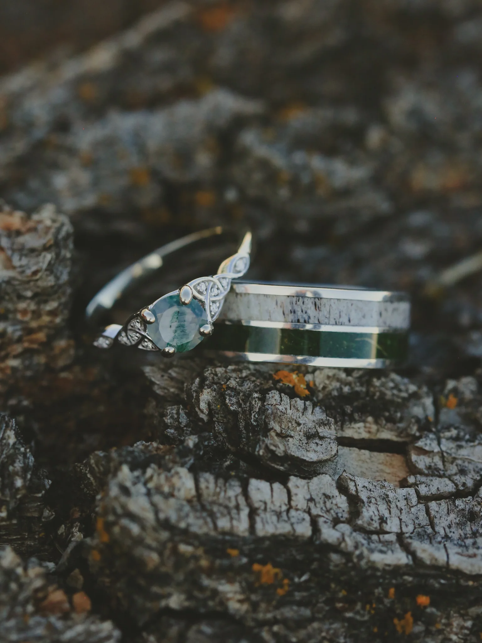 "DYAD" - MOSS & ANTLER WEDDING BAND - Image 28