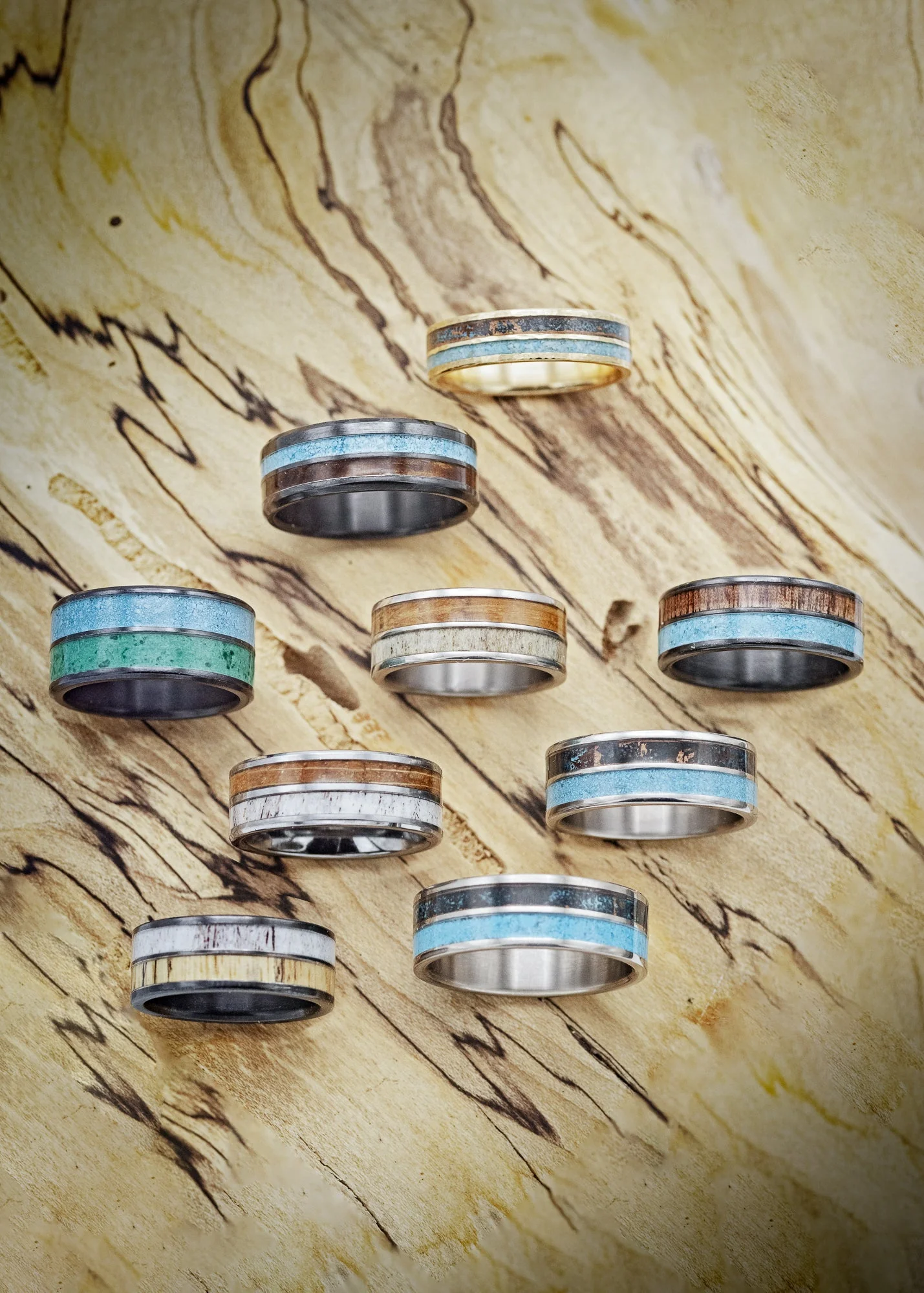 "DYAD" - MOSS & ANTLER WEDDING BAND - Image 29