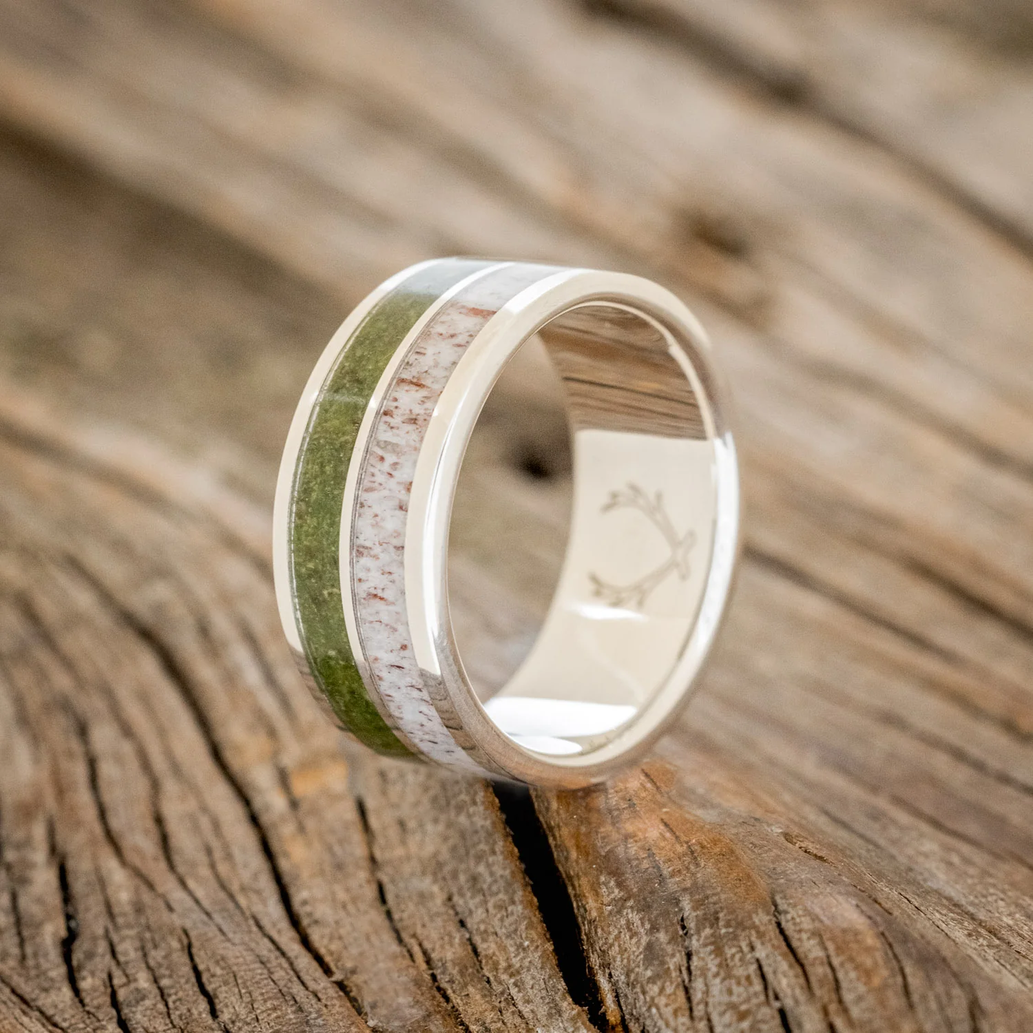 "DYAD" - MOSS & ANTLER WEDDING BAND - Image 7