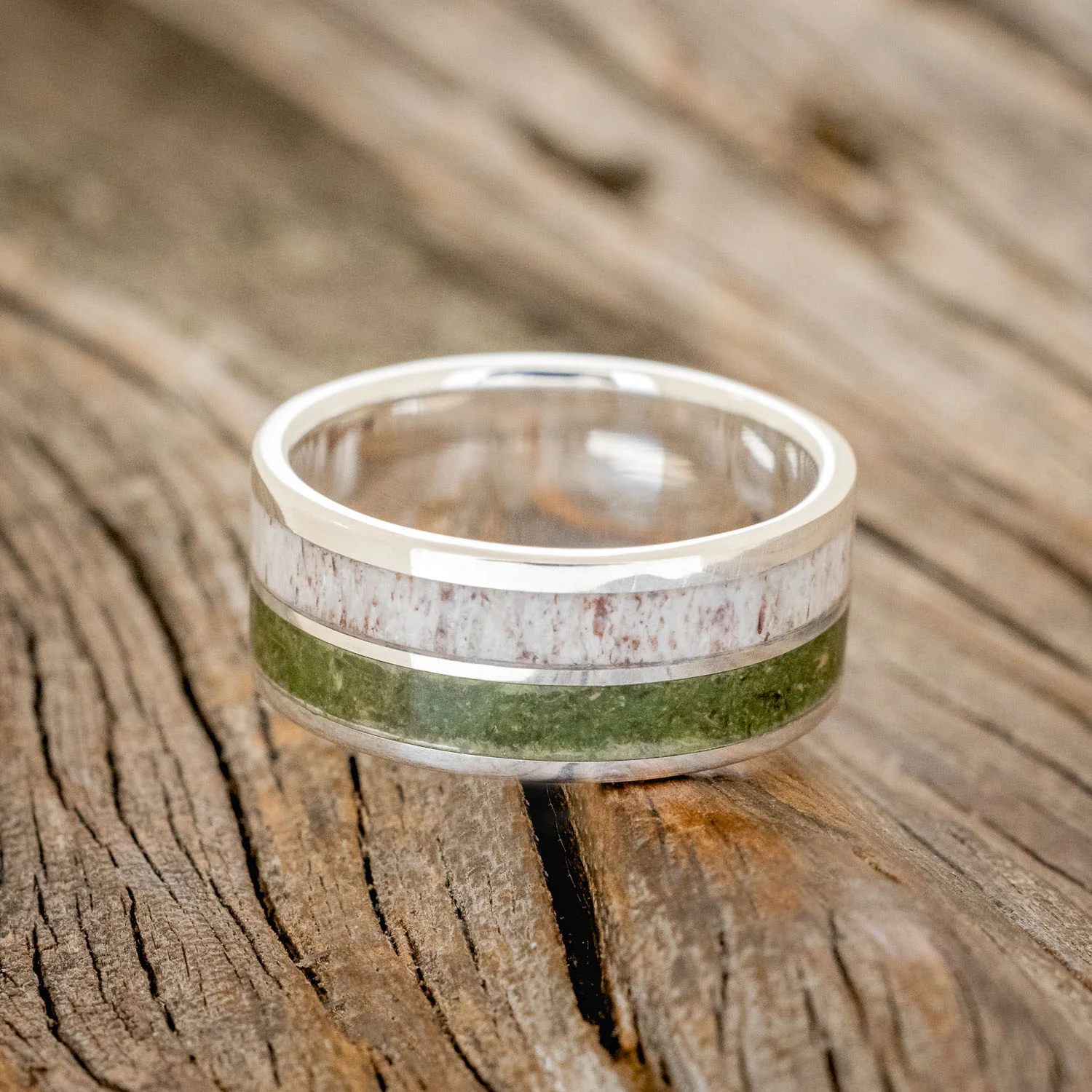 "DYAD" - MOSS & ANTLER WEDDING BAND - Image 9