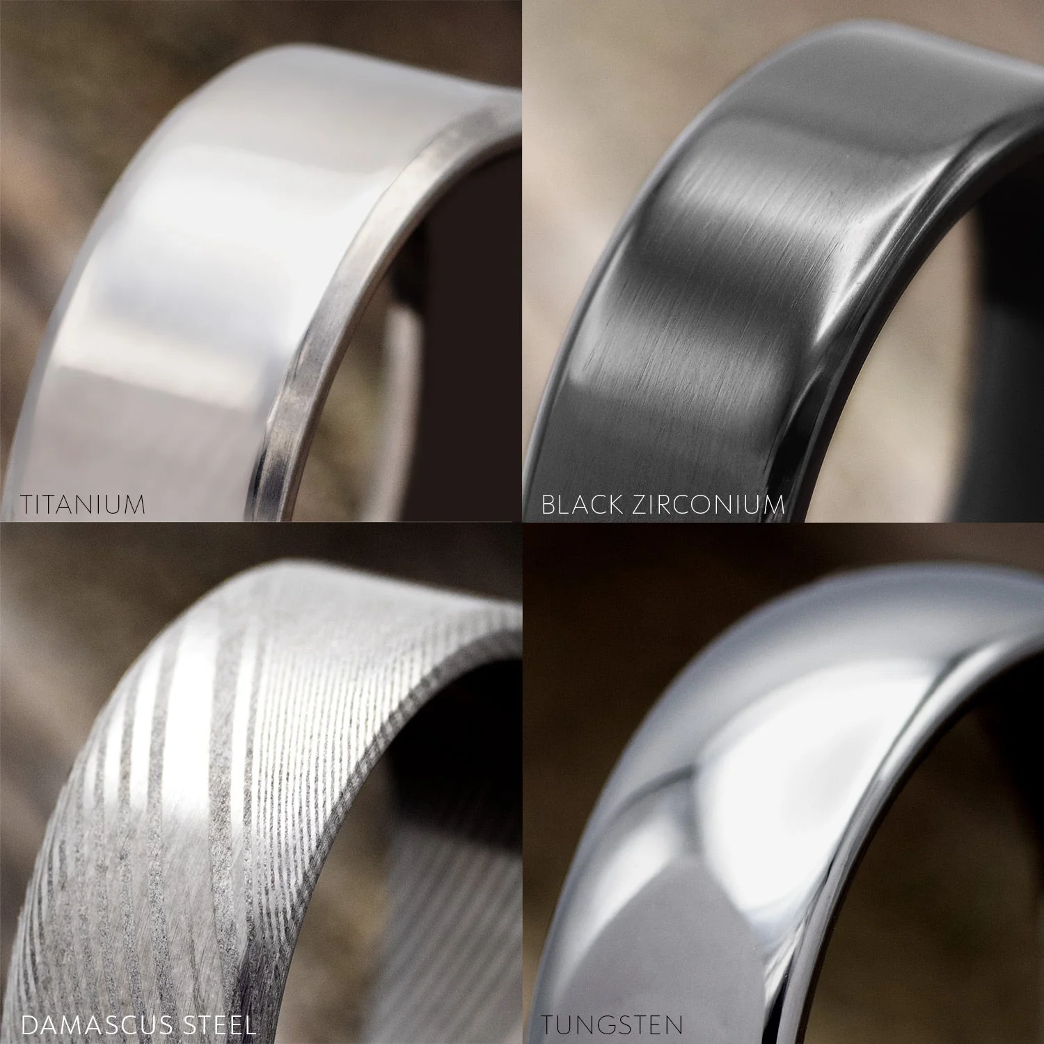 "EZRA" - REDWOOD WITH DIAMOND DUST & MOSS INLAY WEDDING RING - Image 4