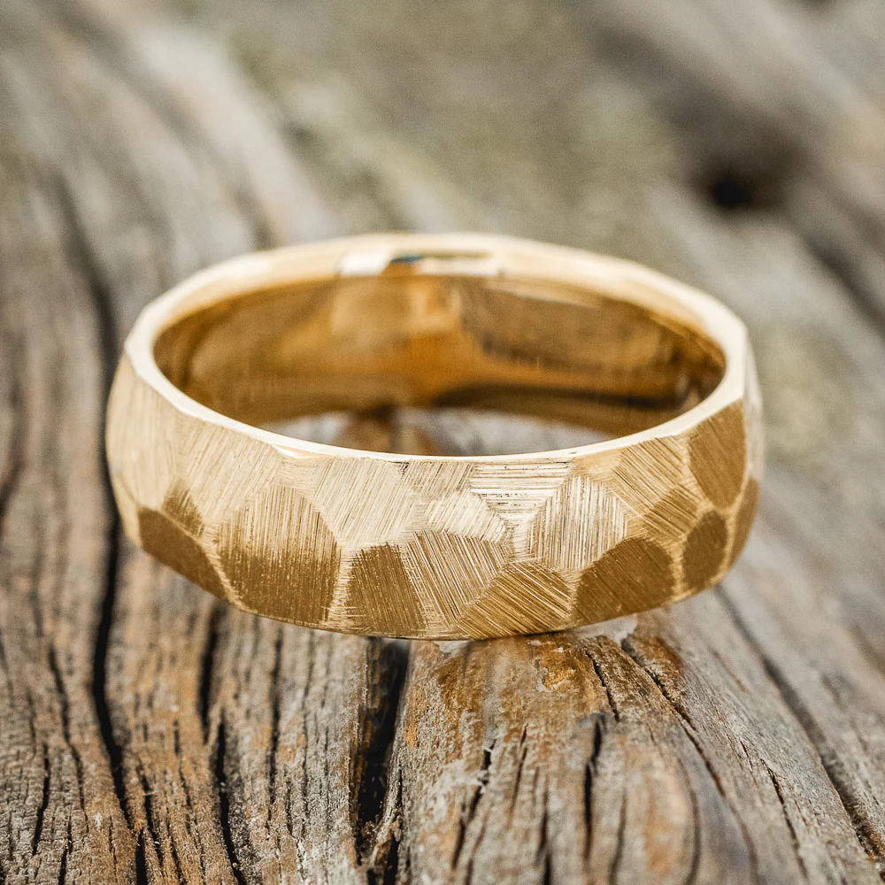 FACETED BLACK ZIRCONIUM RING WITH A TEXTURED FINISH - Image 13
