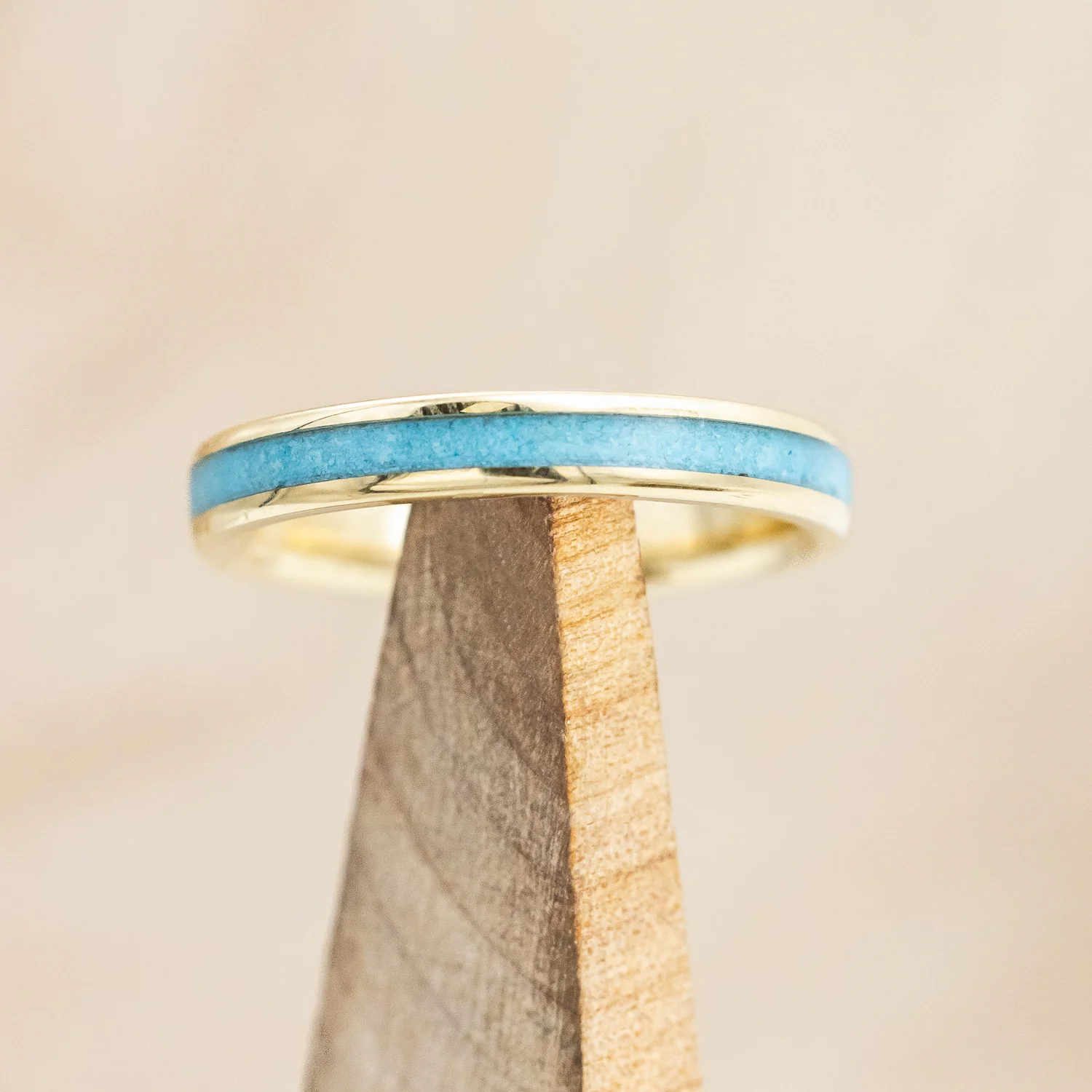 "OPHELIA" - CUSHION CUT MOISSANITE ENGAGEMENT RING WITH TURQUOISE STACKING BAND - Image 15