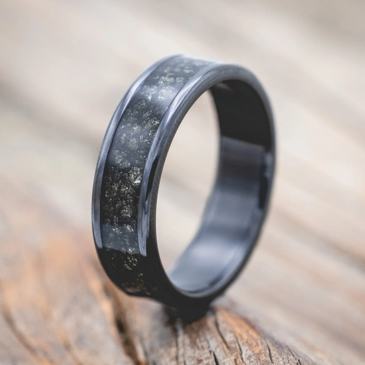 "RAINIER" - PYRITE WEDDING RING - Image 4