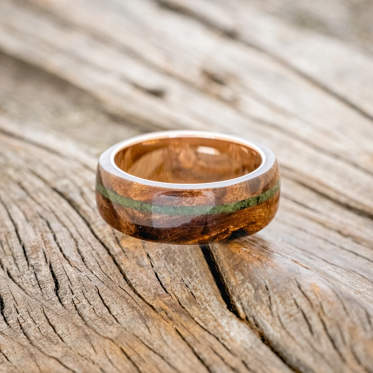 "REMMY" - REDWOOD & MOSS WEDDING RING - Image 13