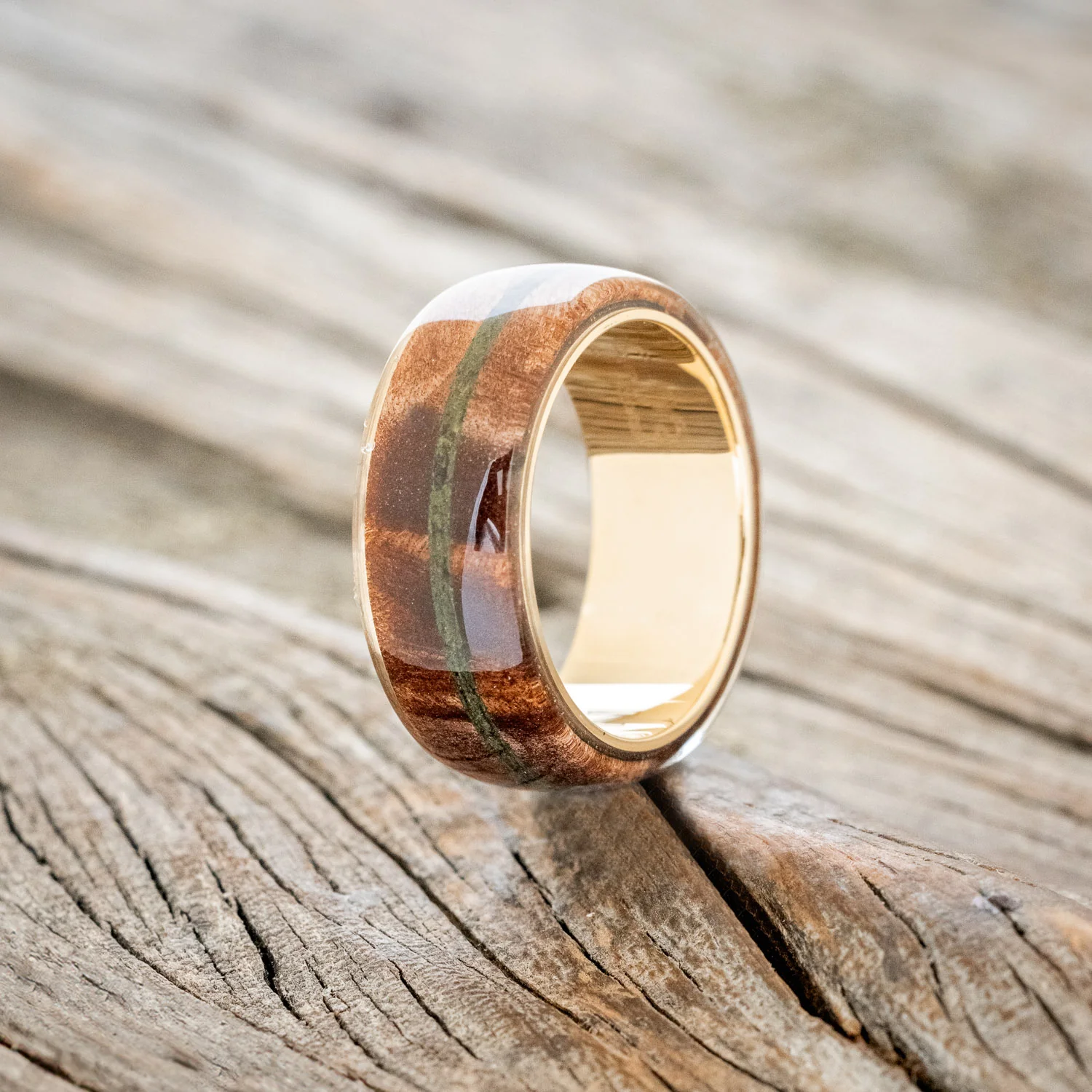 "REMMY" - REDWOOD & MOSS WEDDING RING - Image 14