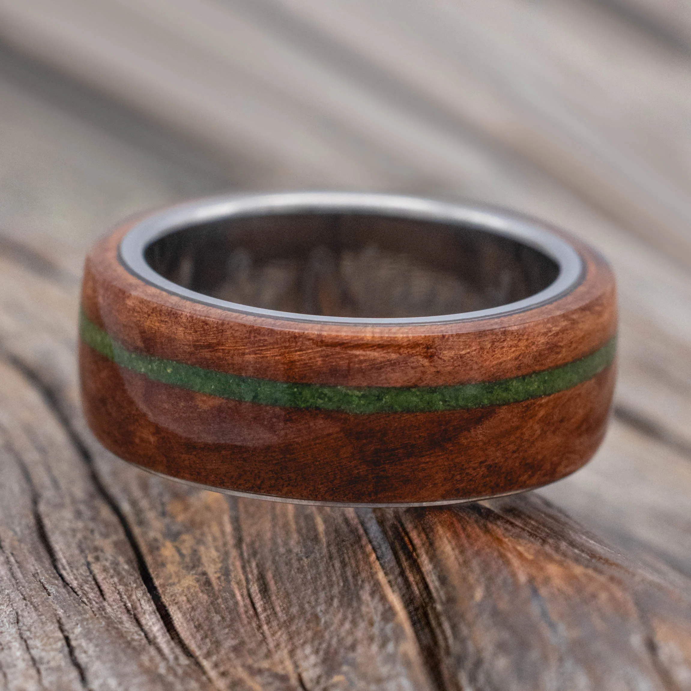 "REMMY" - REDWOOD & MOSS WEDDING RING - Image 3