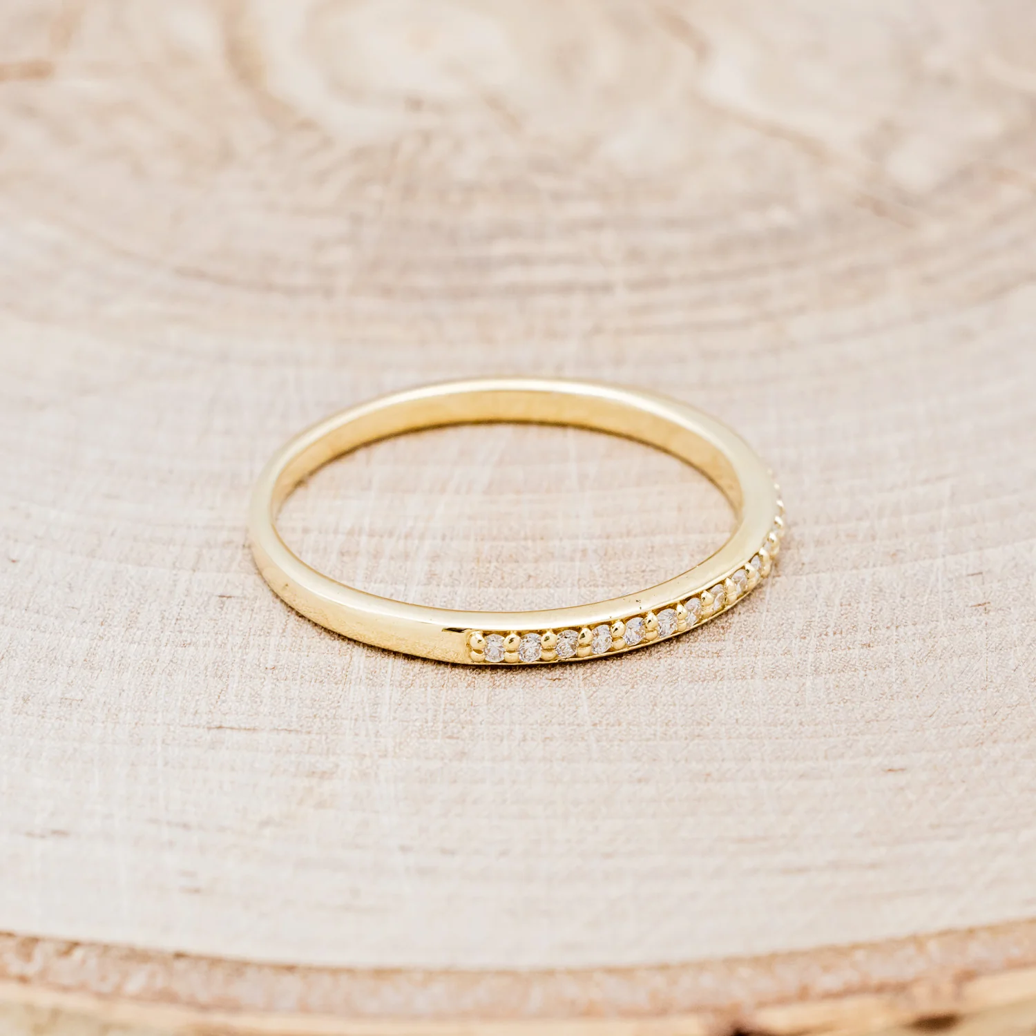 "STELLA" - DIAMOND STACKING WEDDING BAND - Image 12