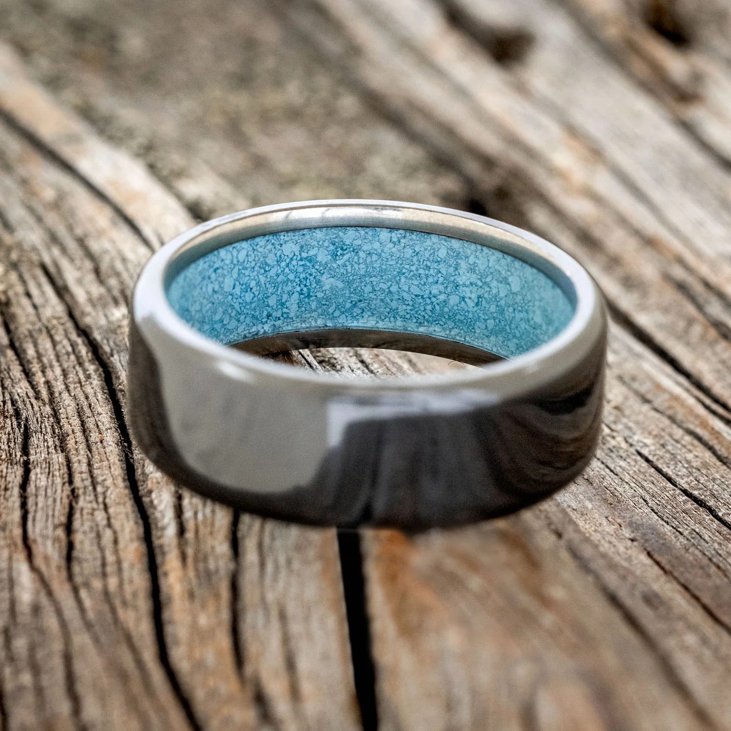 TURQUOISE LINED WEDDING BAND - Image 18