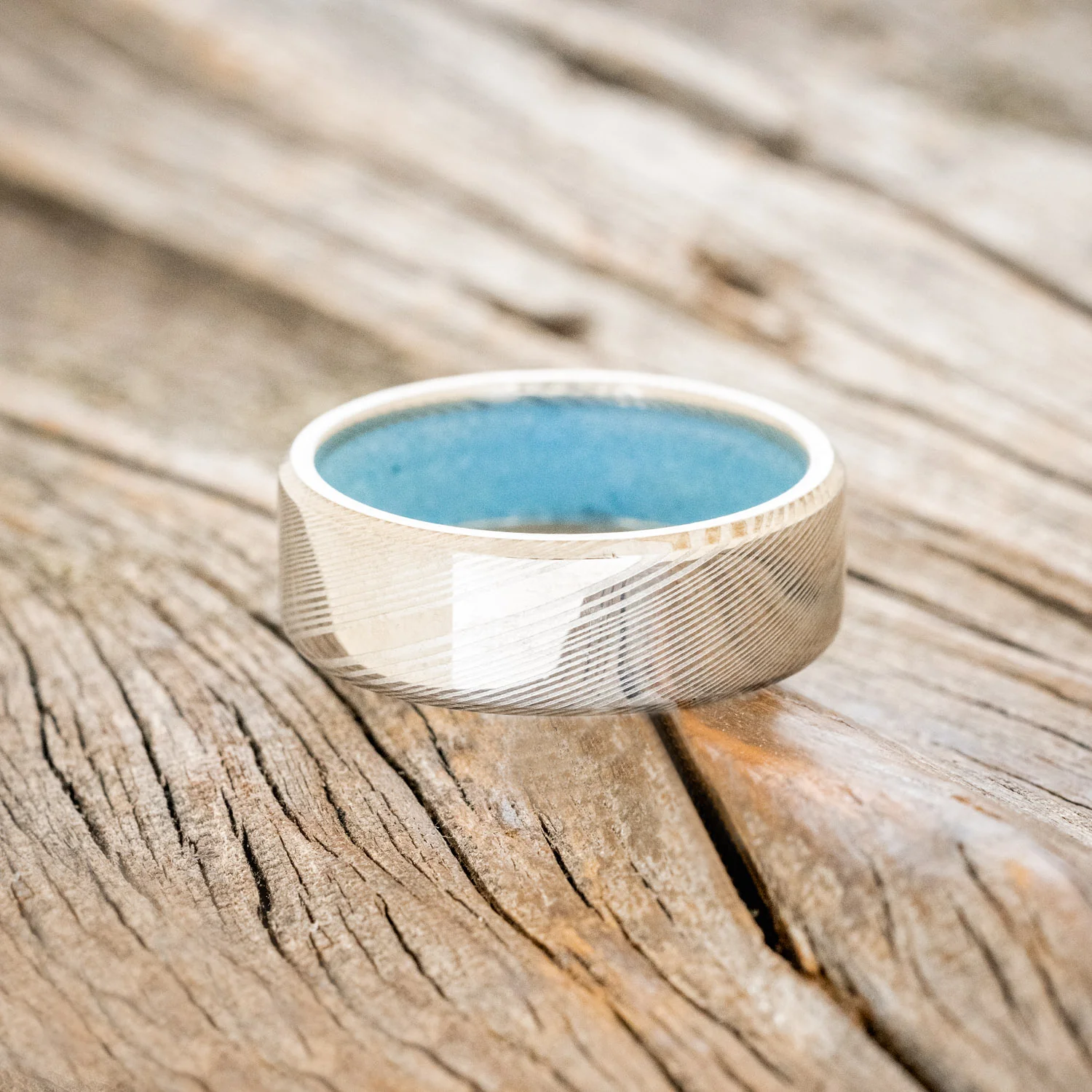TURQUOISE LINED WEDDING BAND - Image 24