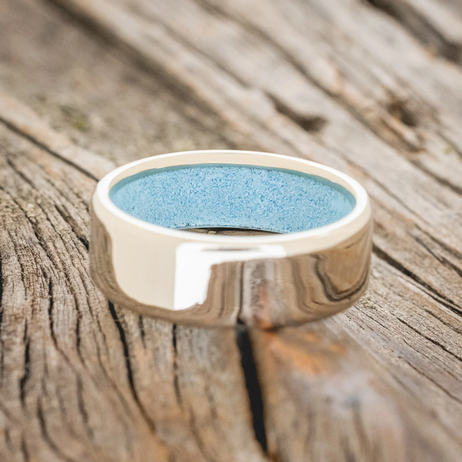 TURQUOISE LINED WEDDING BAND - Image 30