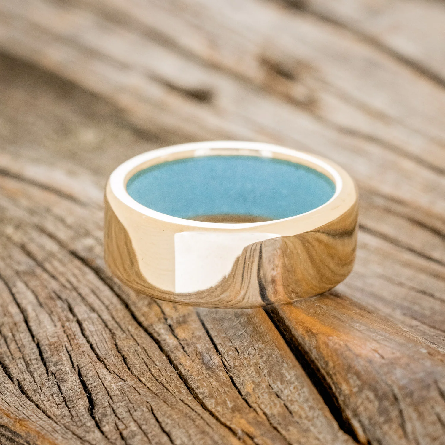 TURQUOISE LINED WEDDING BAND - Image 36