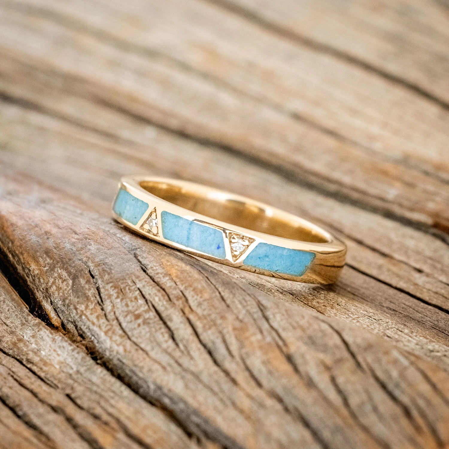 TURQUOISE STACKER WITH DIAMOND ACCENTS - Image 8