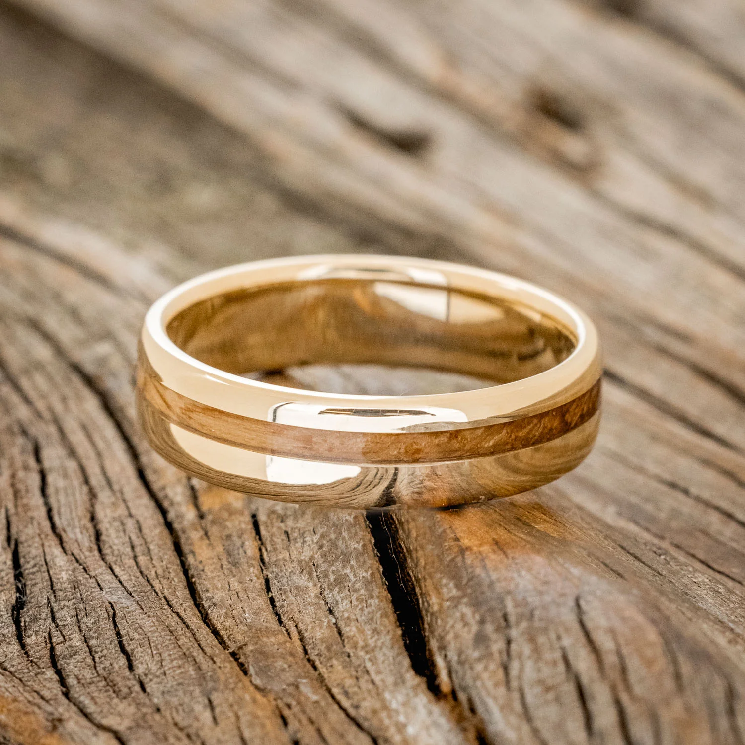 "VERTIGO" - WHISKEY BARREL OAK WEDDING BAND - Image 15