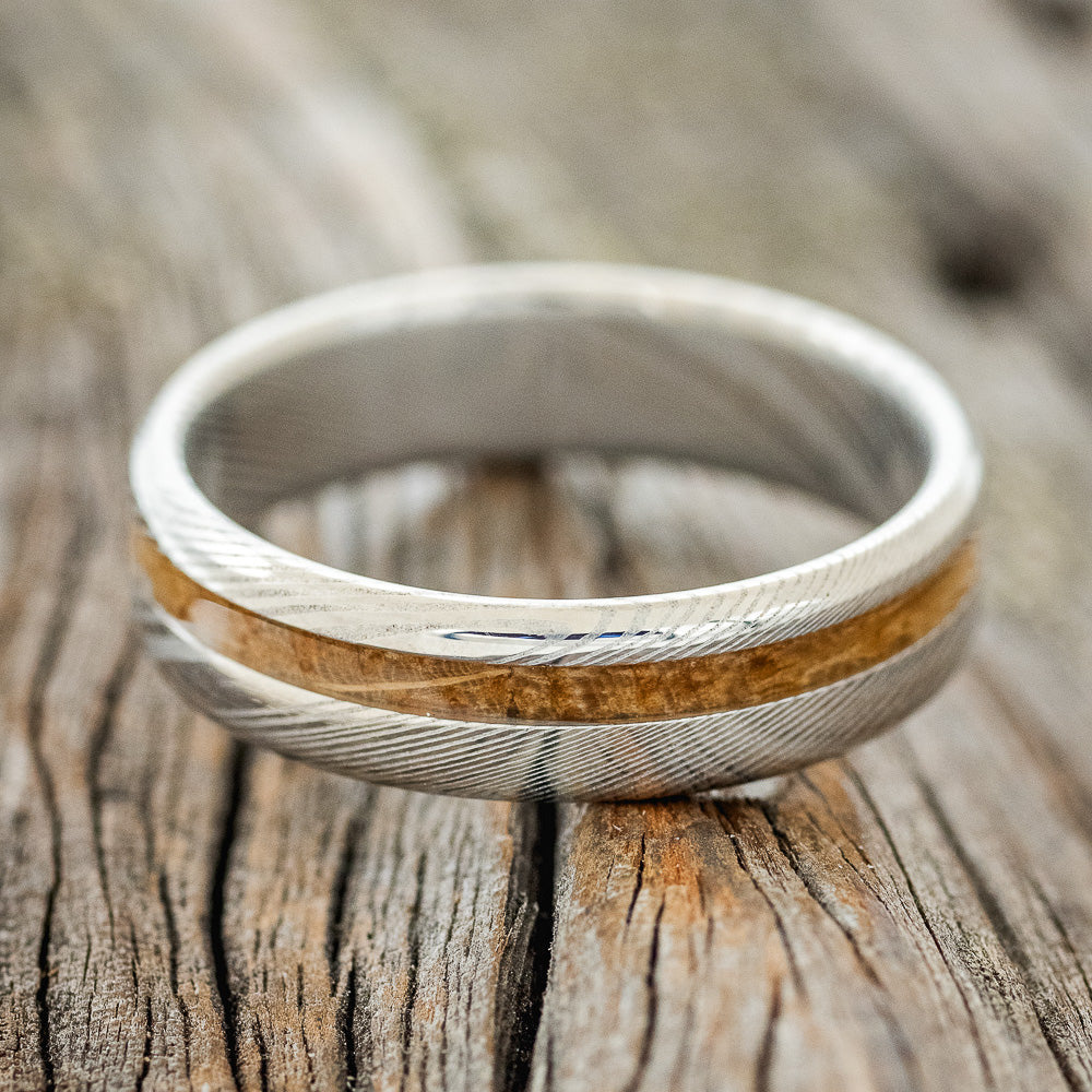 "VERTIGO" - WHISKEY BARREL OAK WEDDING BAND - Image 6