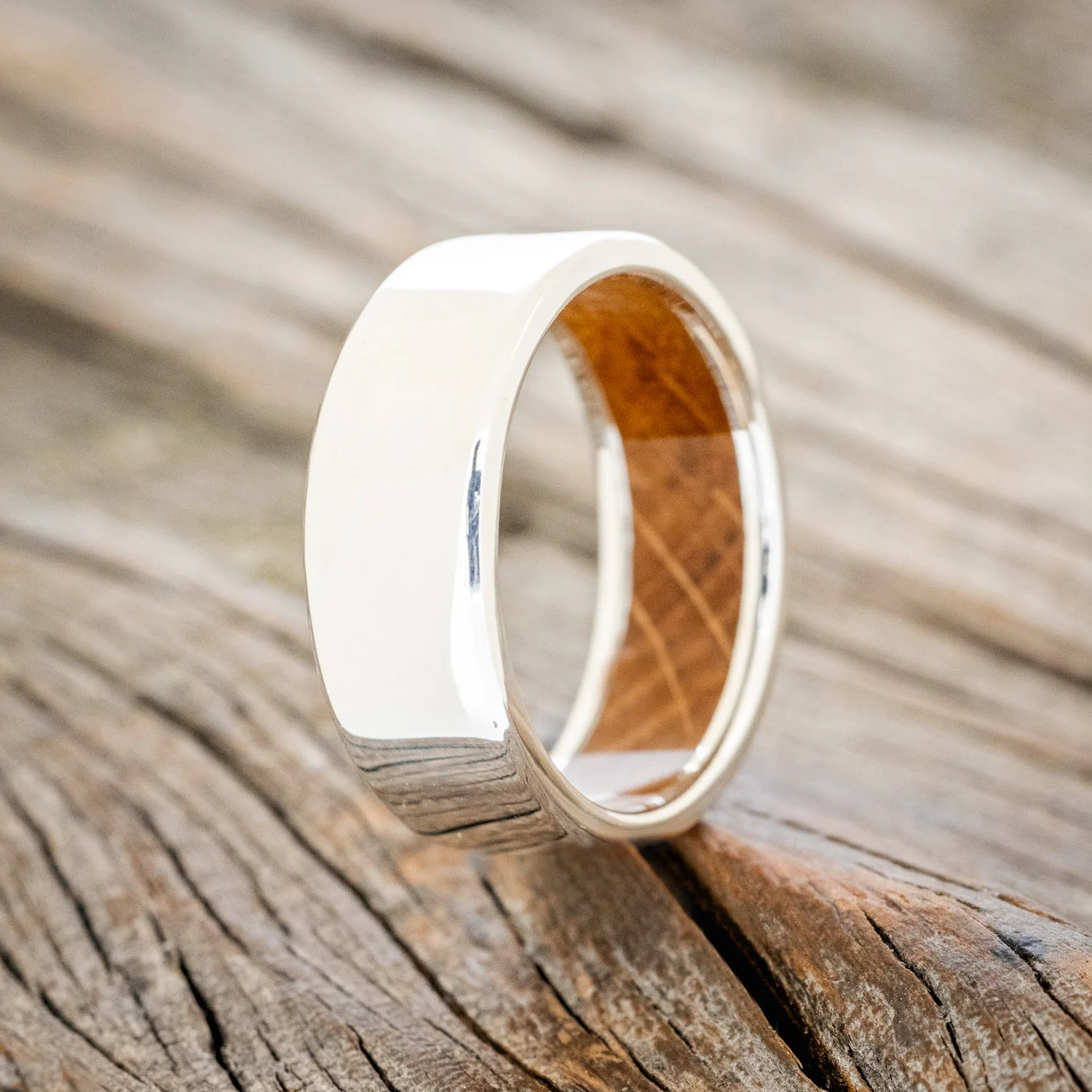 WHISKEY BARREL LINED WEDDING BAND - Image 20